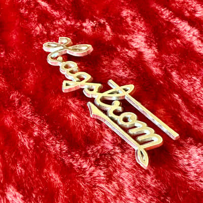 Hagstrom Headstock logo decal 1966 - Gold original vintage Sweden Viking deluxe image 1