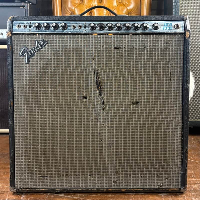 1978 Fender Super Reverb Vintage Silverface 4X10 45 Watt Tube Guitar Combo Amplifier W/ Footswitch! image 1