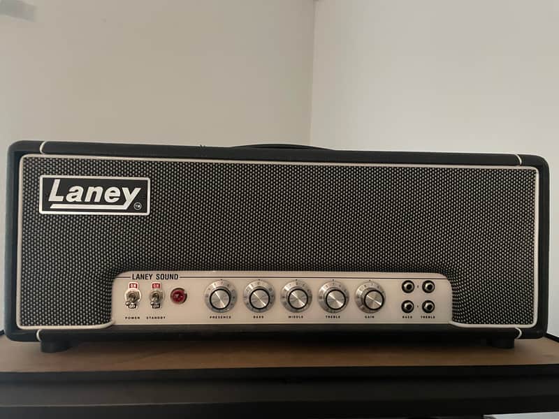 Laney LA30BL Black Country Custom 30-Watt Guitar Amp Head 2018 - Present - Black / Salt & Pepper Grille image 1