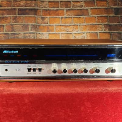 Vintage 1970s Midland International 19-549 AM/FM Multiplex Stereo Receiver Wood image 1