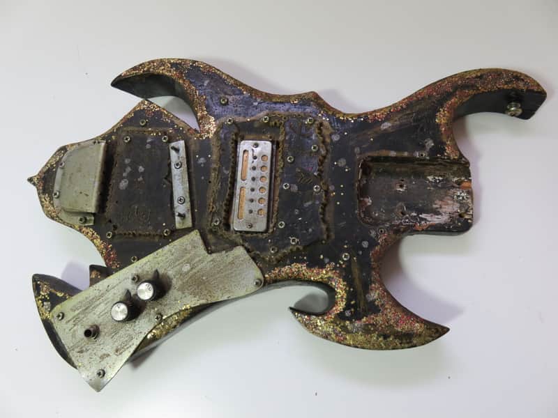 Vintage 1970s-80s Strange Wasp Guitar Body With Rare Teisco Gold Foil Pick Up image 1