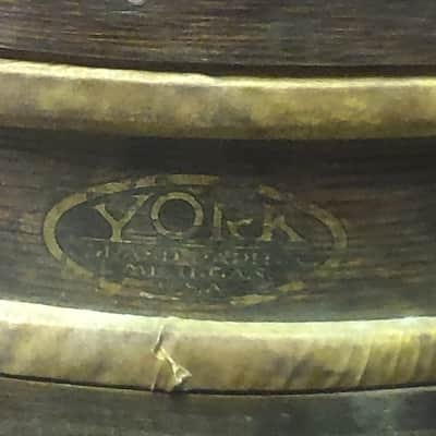 York Plywood Shell Snare Drum 4"x16" Late 1800's/early 1900's - Wood image 2