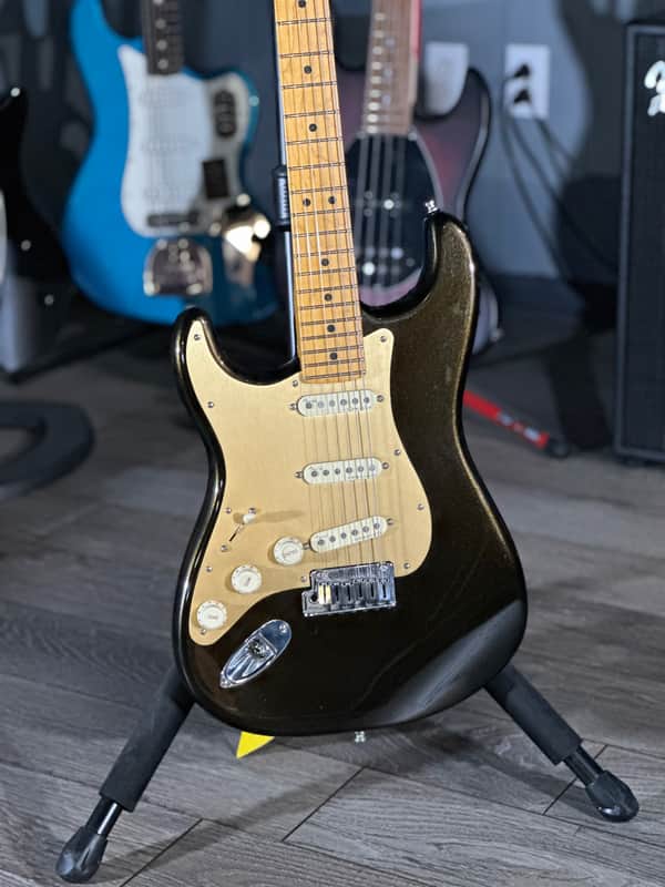 Fender American Ultra Stratocaster, Left Handed, Texas Tea W/ Free Shipping image 1