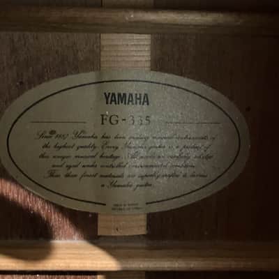 Vintage Yamaha FG-335 Dreadnought Acoustic Guitar – Professionally Refurbished and Ready to Play – Hard Case Included image 7
