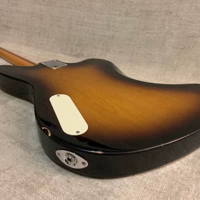 2012 Fender Pawn Shop Reverse Jaguar 32” Scale Bass Sunburst Upgraded Active Electronics & Coil Tap + TKL Case image 19