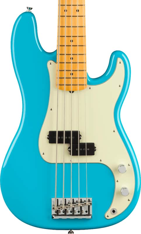 Fender American Professional II Precision Bass V. Maple Fingerboard, Miami Blue image 1