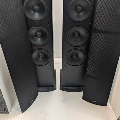 Polk Audio T50 Tower Speakers Pair HiFi Stereo Floorstanding Home Audio Black image 4