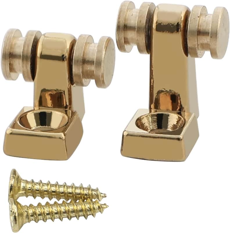 Pack of 2 Brass Roller String Retainer for Electric Guitar String Tree String Guide Roller String Trees image 1