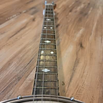 Lyon & Healy F Style 4 String Open Back Tenor Banjo Birds Eye Maple Un Cleaned But Solid image 9