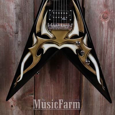 BC Rich KKV Kerry King Flying V Solid Body Electric Guitar Tribal Flame Graphics image 2