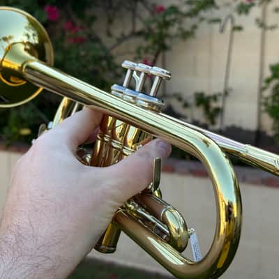 Etude ETR-100 Student Series Bb Trumpet 2010s - Clear-Lacquered Brass image 3