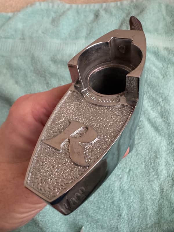 Rogers Tom Drum Mount or Spur bracket - Big R Memriloc XP8 - 1” Lot #101 70s - Chrome image 1