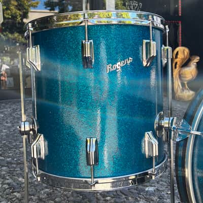 Rogers Holiday Bop 12/14/18 1960's - Blue Sparkle Pearl image 9