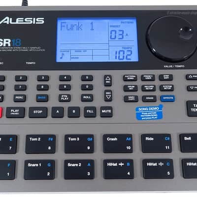 ALESIS SR-18 SR18 Drumcomputer Effekte Drummachine / Top-Zustand + 1J GEWÄHR!