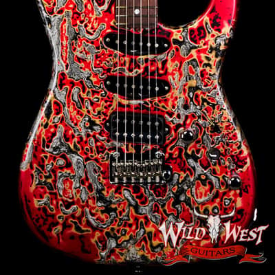 James Tyler USA Studio Elite HD HSS Slanted Rear Rout Brazilian Rosewood Fingerboard Midboost Preamp Burning Water 2K image 1