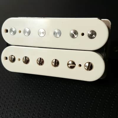 Humbucker PAF Pickups 1958 -59 VINTAGE Bone WHITE Fits Gibson LP SG Les Paul Hand Crafted Q pickups image 8