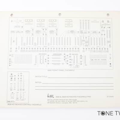 ARP 2600 3620 Keyboard Facsimile Pad 28 Blank Patch Sheets VINTAGE SYNTH DEALER