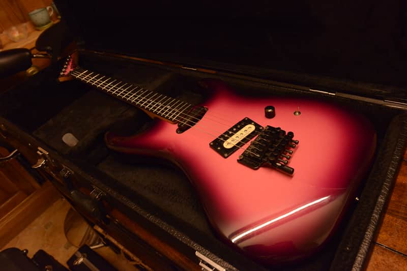 Kramer Japan Purple Burst ESP Custom Shop Original Floyd Rose George Lynch Banana Hockey Headstock image 1