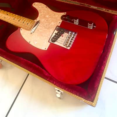 Fender American Standard Telecaster -  2015 - See Through Crimson Red With Maple Neck - Tweed Case image 4