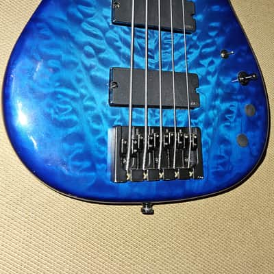 Modulus Quantum 5 Fretless 2007 - Blue Sunburst image 6