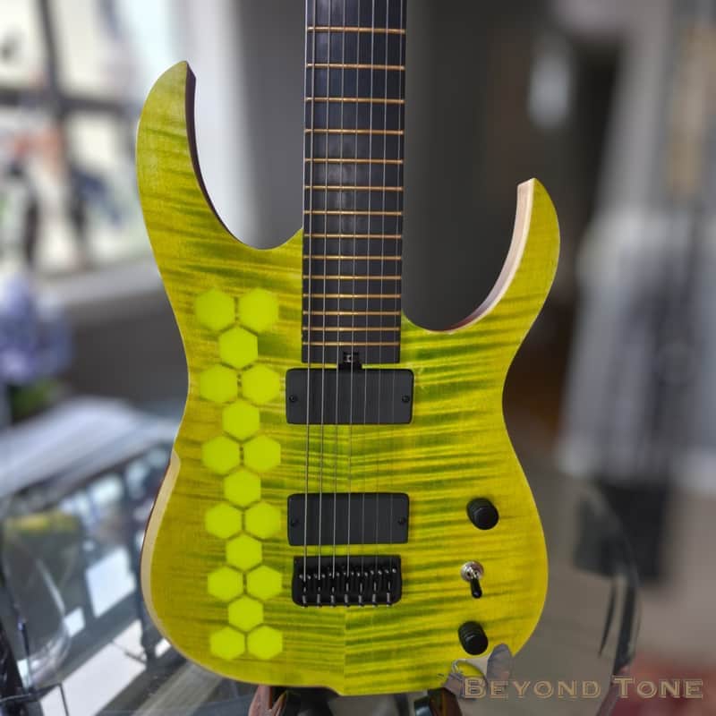 One-Off Hufschmid Tantalum 7 String | HufGlow Hexa Top / Bartolini image 1