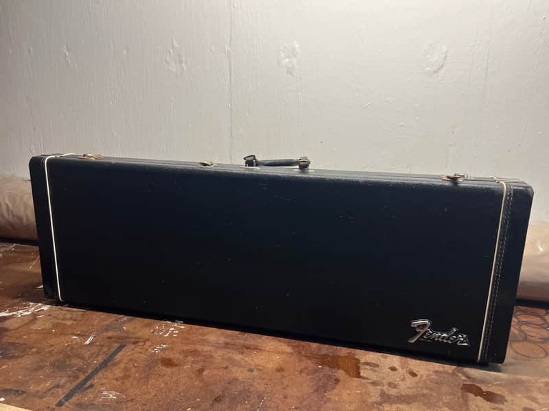 Fender stratocaster/ telecaster 70’S - Black / orange interior image 1