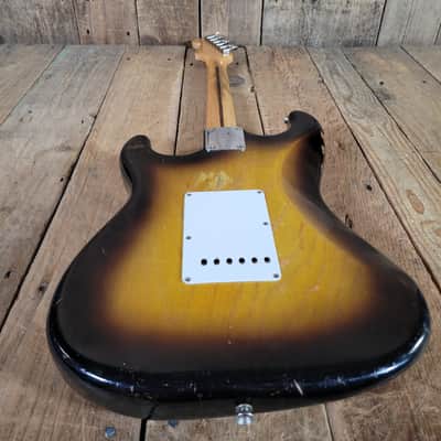 Fender 1955 Stratocaster Sunburst One-Piece Ash Body Excellent image 14