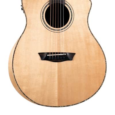 Washburn VITE S9V Bella Tono Studio Cutaway Acoustic Electric Guitar - Gloss Charcoal Burst (BTS9VCECH-D-U) image 2