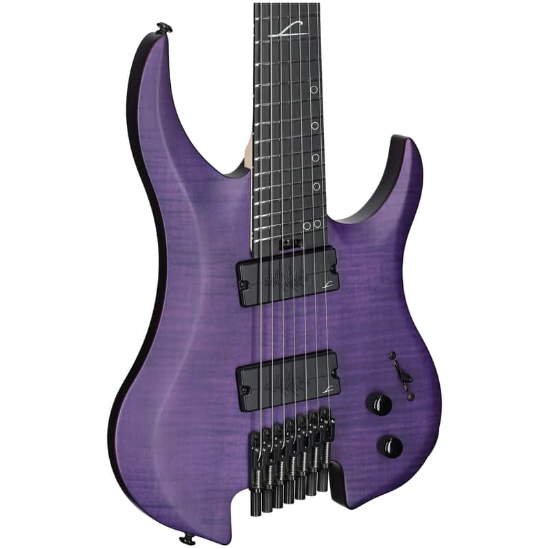 Legator Ghost 7 Super Shred 7-String Electric Guitar, Purple Flame image 1