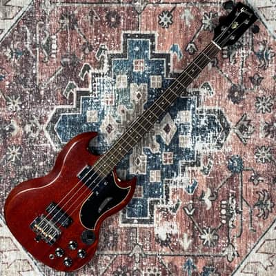1969 Gibson EB3 Cherry Vintage 2 Pickup SG Electric Bass Guitar W/ Original Hardshell Case! image 3