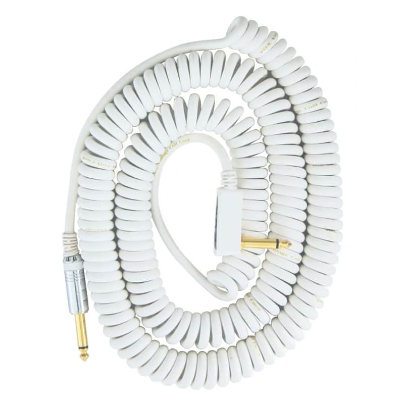 VOX VCC90 WH Instrumentenkabel Kl-WKl 9m Premium Spiralkabel weiss image 1