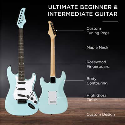 Best Choice Products Beginner Electric Guitar Kit w/ Case, 10W Amp, Tremolo Bar - 39in-3 Color Sunburst image 9