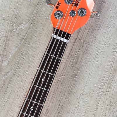 Ernie Ball Music Man Bongo 5 HS Bass Guitar - Tangerine Pearl