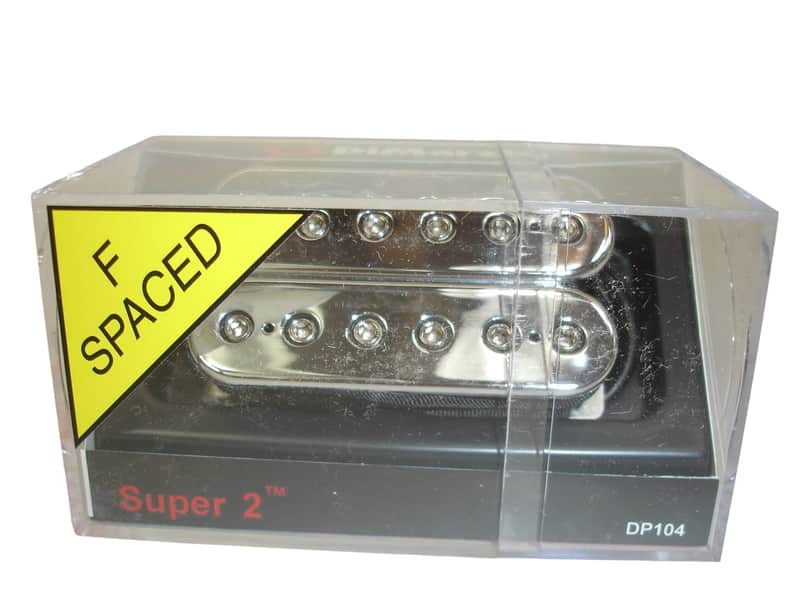 Dimarzio DP104 Super 2 Humbucker Pickup - Chrome Tops F-Spacing image 1