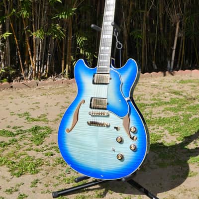 Ibanez AS153 - Jet Blue Burst - RARE image 9