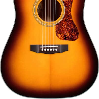 Guild D-140 Dreadnought Acoustic Guitar, Solid Spruce Top, Antique Burst image 1