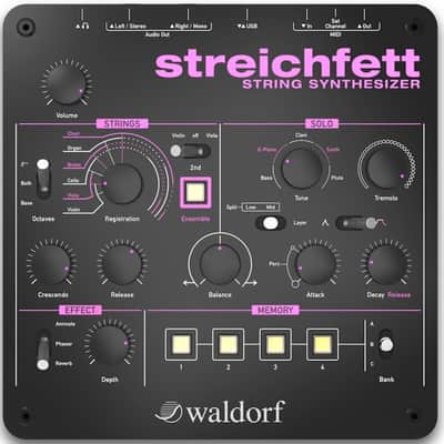 Waldorf Streichfett String Synthesizer w/ Headphones image 2