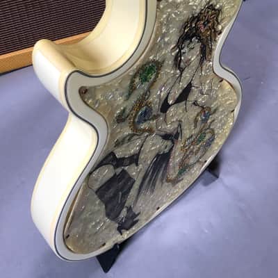 Gibson Les Paul Rare Custom Shop Original One Off Design "Glitter Girls" 1989 Pearl White image 14