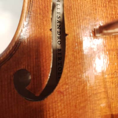 Alessandro Bertoli 4/4 Full size violin 2018 plus g Werner pernambuco bow and old case image 6