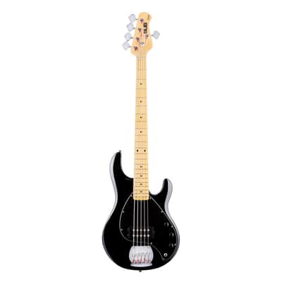 Sterling by Music Man SUB StingRay RAY5 Bass Guitar, Black, Maple Neck image 3