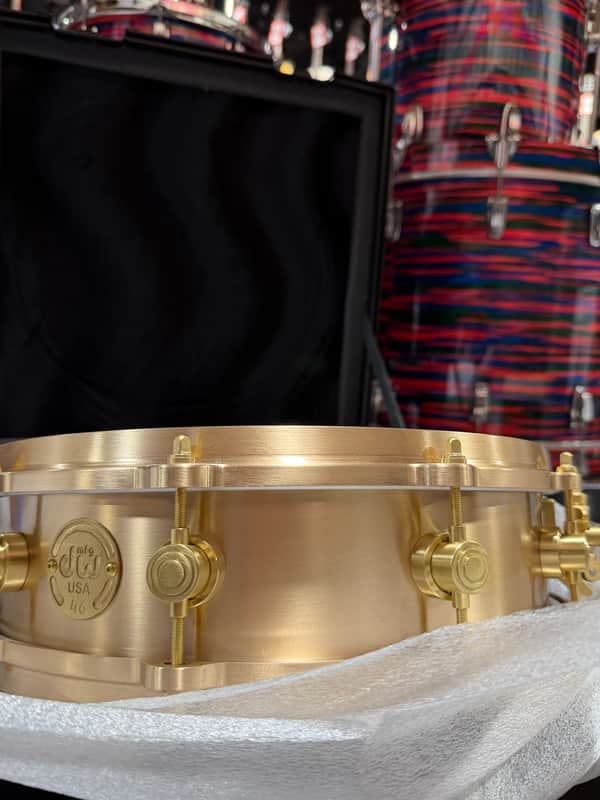 New DW Limited Edition True-cast Bronze Snare Drum 4x14 2026, With Anvil Case, Free Ship image 1