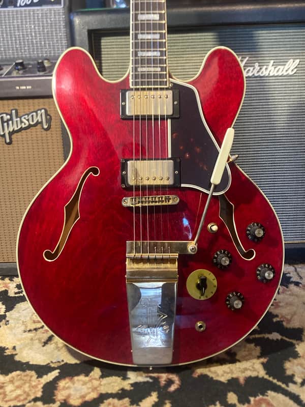 Ibanez “Lawsuit Era” Model 2457 ES355 Style MIJ Original Vintage 1976 - Cherry Red OHSC image 1