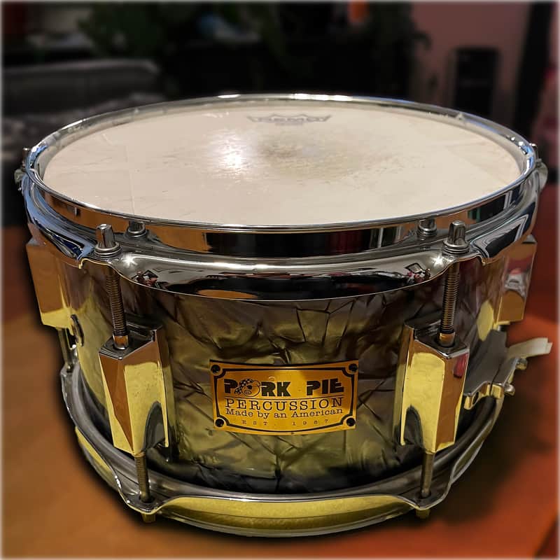 Pork Pie 10" Snare (6x10), Pre-Little Squealer 1999, in Grey Pearl image 1