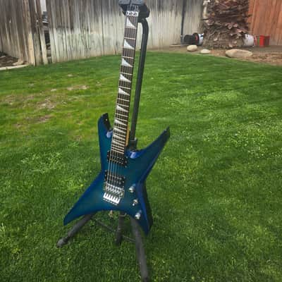 Jackson MIJ Warrior 2003 - 2004 - Transparent Blue image 2