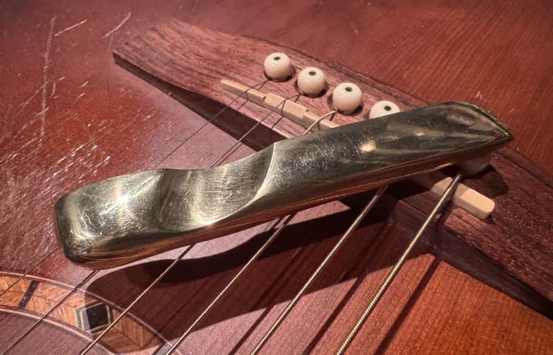 John Pearse The Edge Brass Guitar Slide image 1
