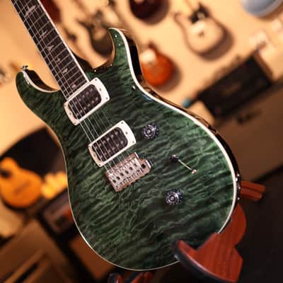 PRS SE Custom 24 Quilt Electric Guitar - Teal Black 1744 image 6