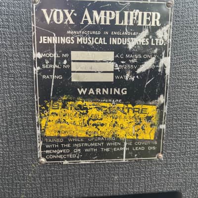 Vox AC-50/4 2-Channel 50-Watt Diode-Rectified Guitar Amp Head 1965 - 1966 - Black with Diamond Cloth image 4