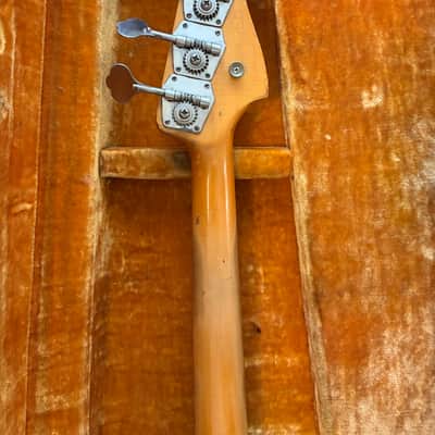 1961 Fender Jazz Bass Left-Handed Olympic White Nitro Refinish w/ Original Pickups & Case image 8
