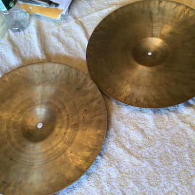 K Zildjian Istanbul  OLD STAMP 16” Heavy Hi Hats or Crash 1957 - PATINA image 1