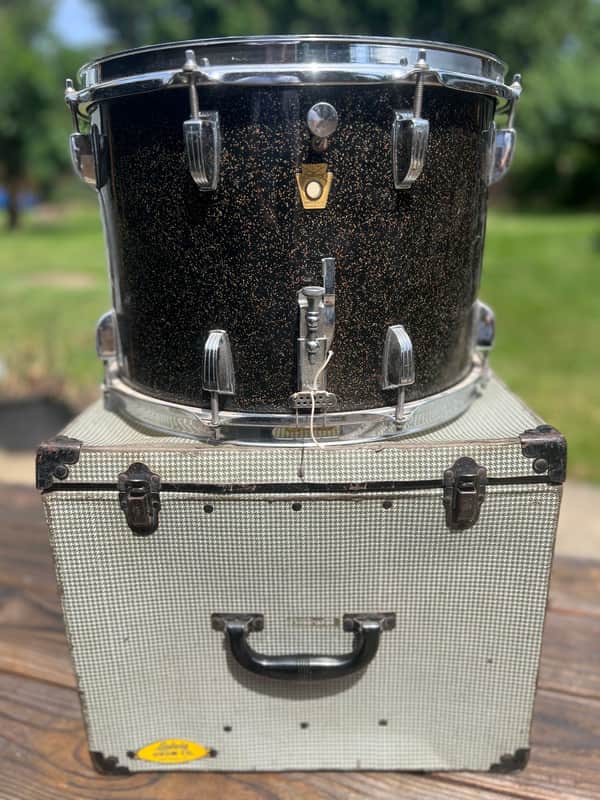 Ludwig Early 60's Ludwig Galaxy Sparkle deep 14" snare drum with case 1962-1967 - SPARKLING GALAXY PEARL SPARKLE image 1